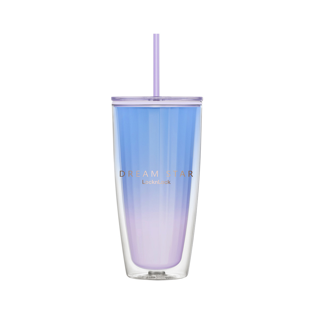 Ly Nhựa 2 Lớp LocknLock Kèm Ống Hút Dream Star Double Wall Cold Cup 750ml - 2 Màu (Xanh Dương, Tím) - HAP522BLU, HAP522VOL, , large image number 5